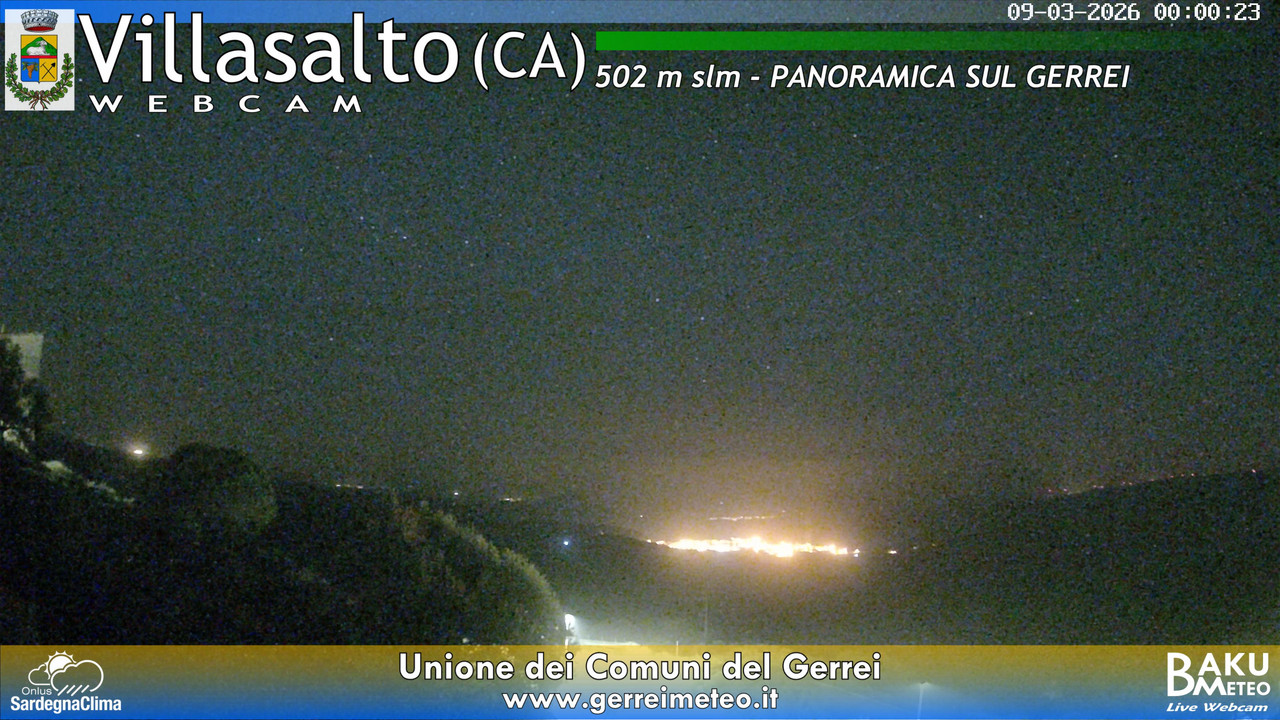 time-lapse frame, Villasalto webcam