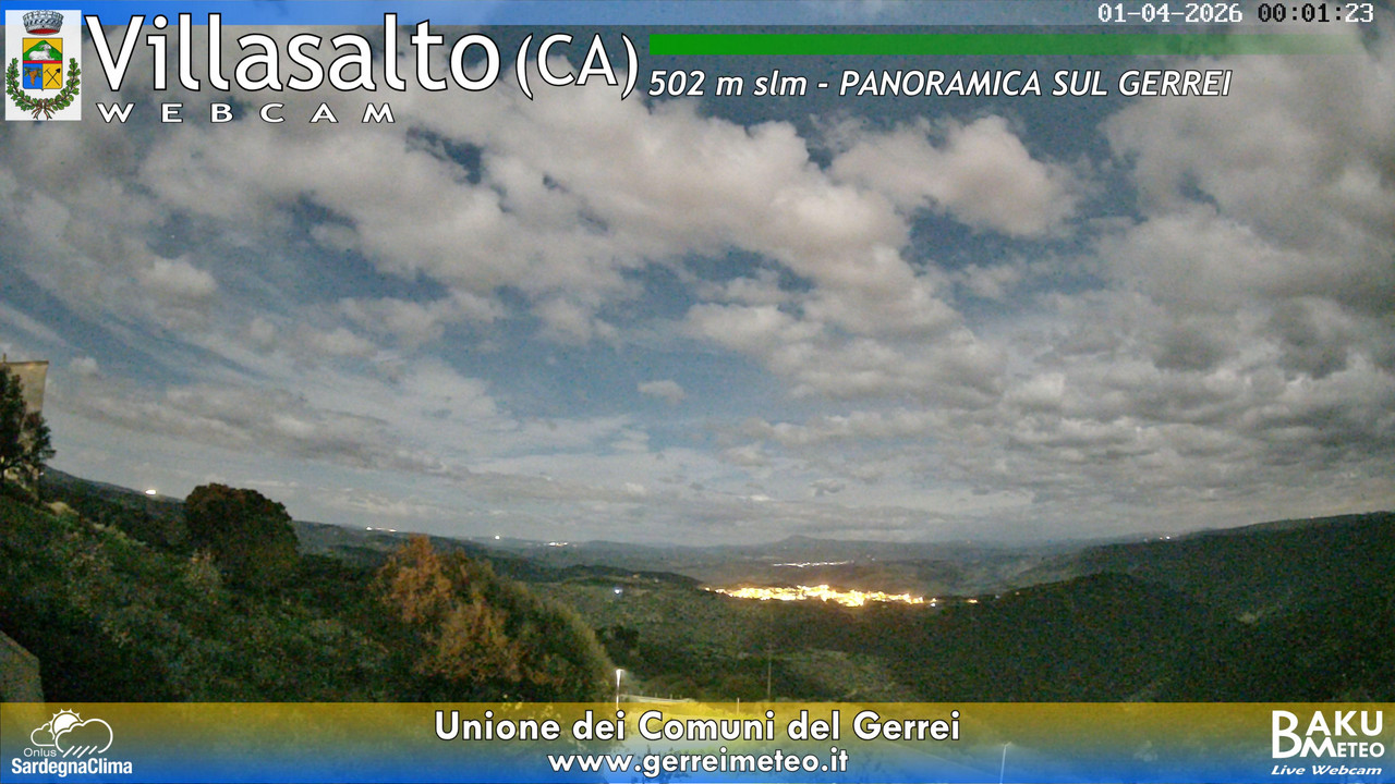 time-lapse frame, Villasalto webcam