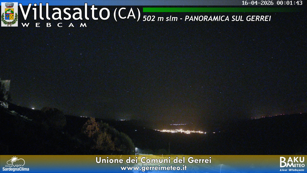 time-lapse frame, Villasalto webcam