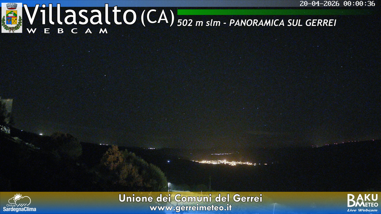 time-lapse frame, Villasalto webcam