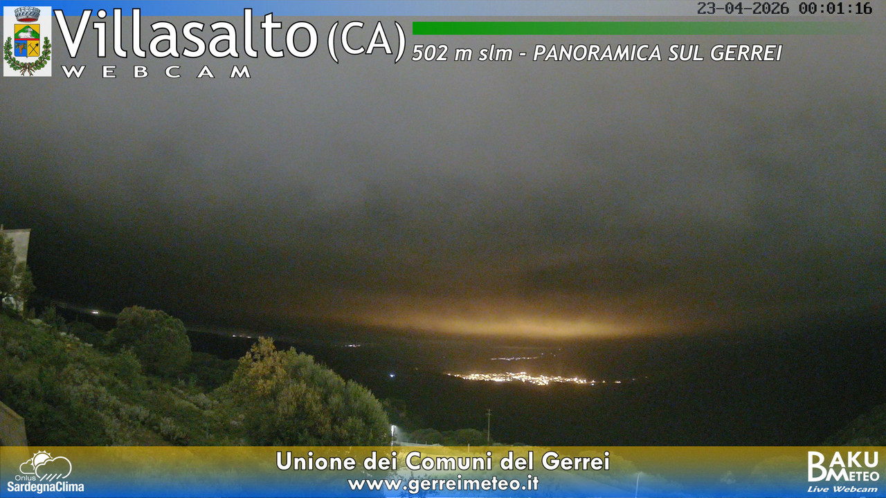 time-lapse frame, Villasalto webcam