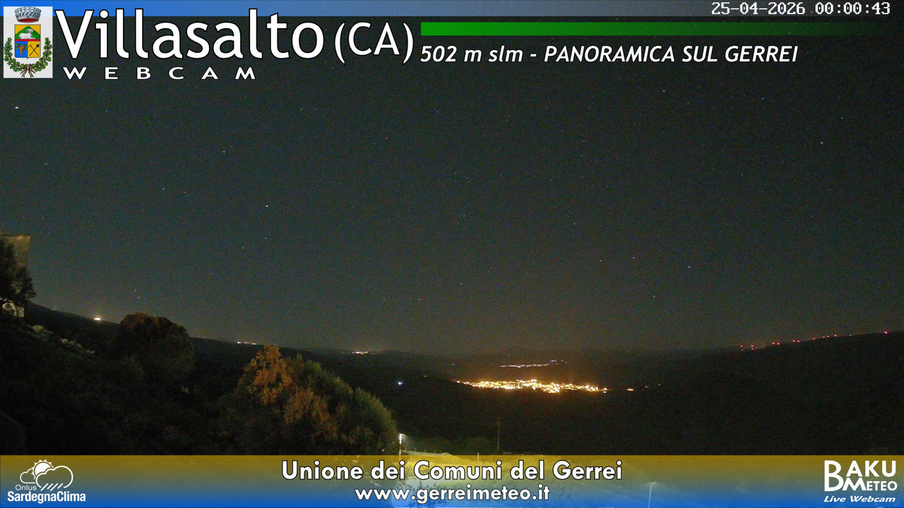 time-lapse frame, Villasalto webcam