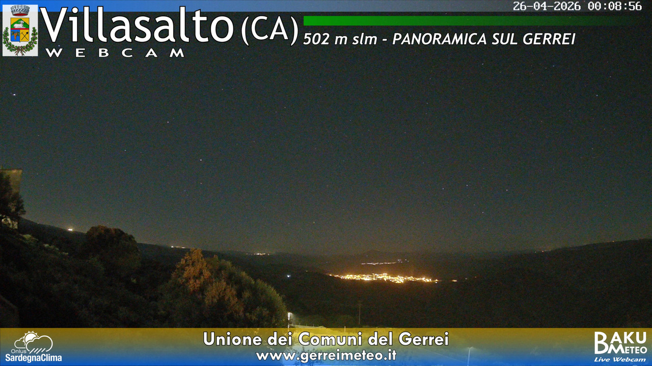 time-lapse frame, Villasalto webcam