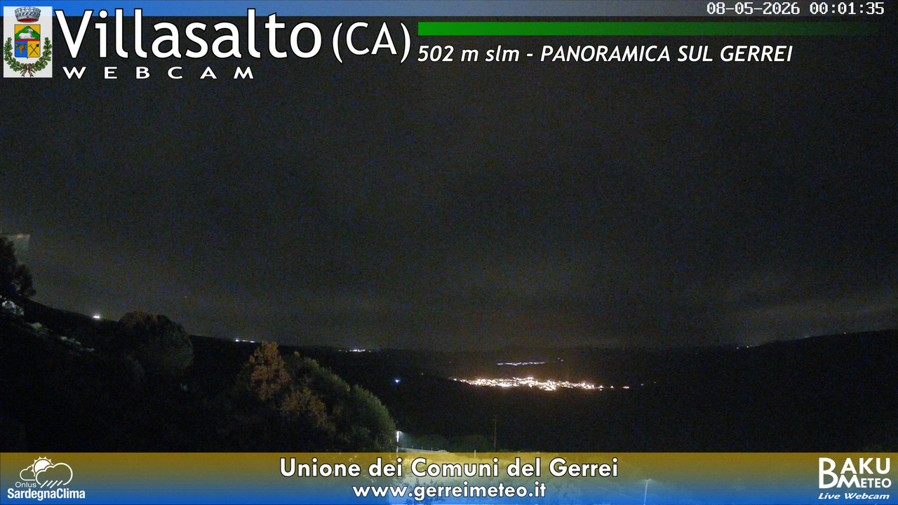 time-lapse frame, Villasalto webcam