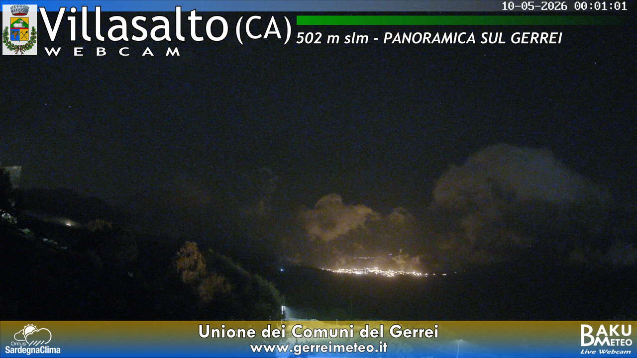 time-lapse frame, Villasalto webcam