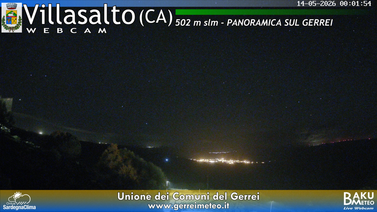 time-lapse frame, Villasalto webcam