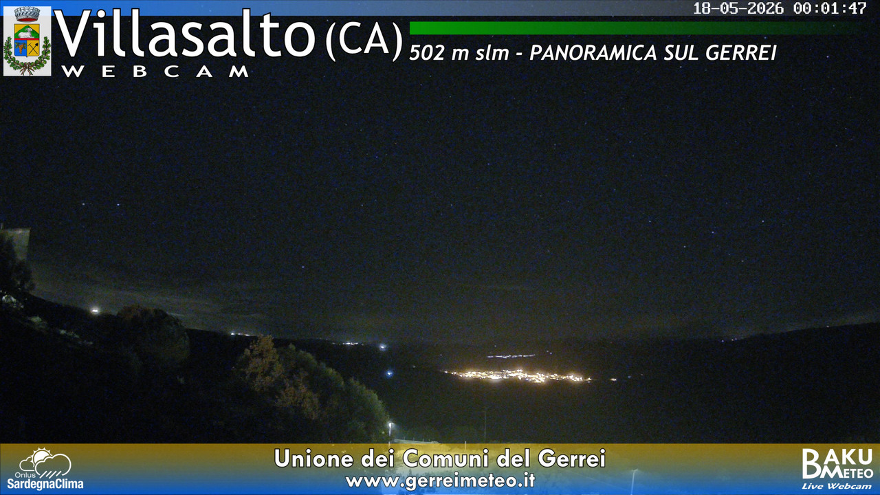 time-lapse frame, Villasalto webcam