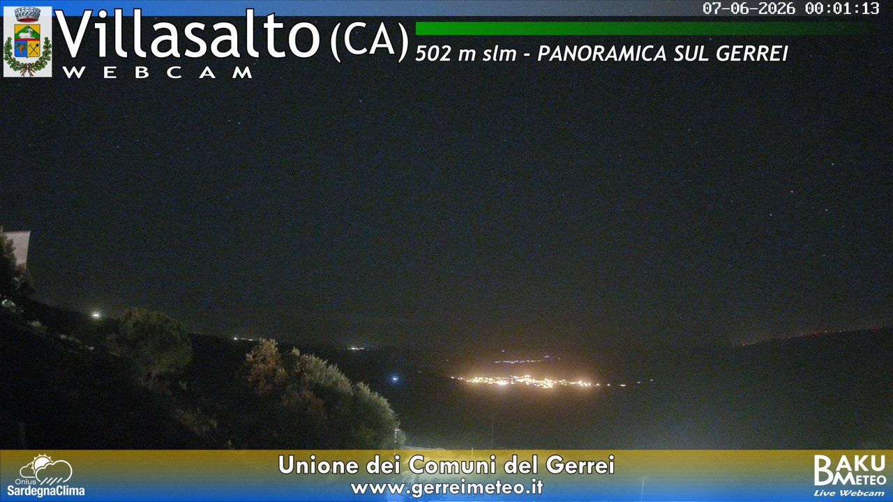 time-lapse frame, Villasalto webcam