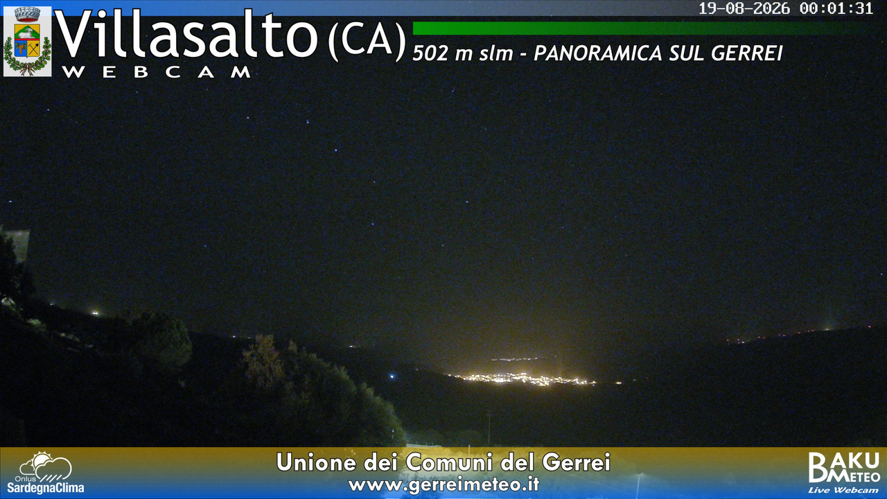 time-lapse frame, Villasalto webcam