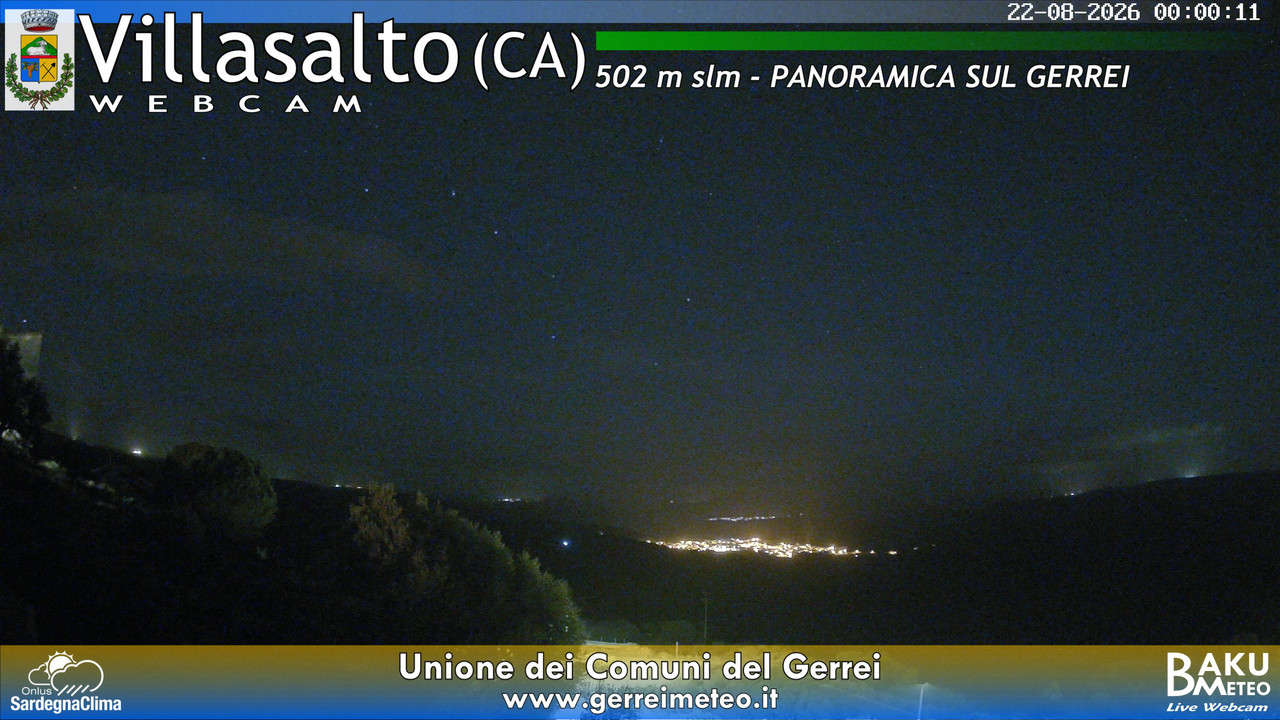 time-lapse frame, Villasalto webcam