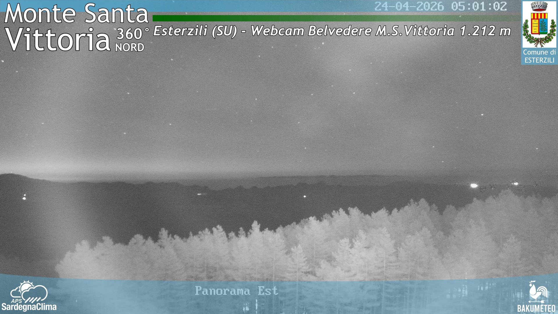 time-lapse frame, Monte Santa Vittoria Nord webcam