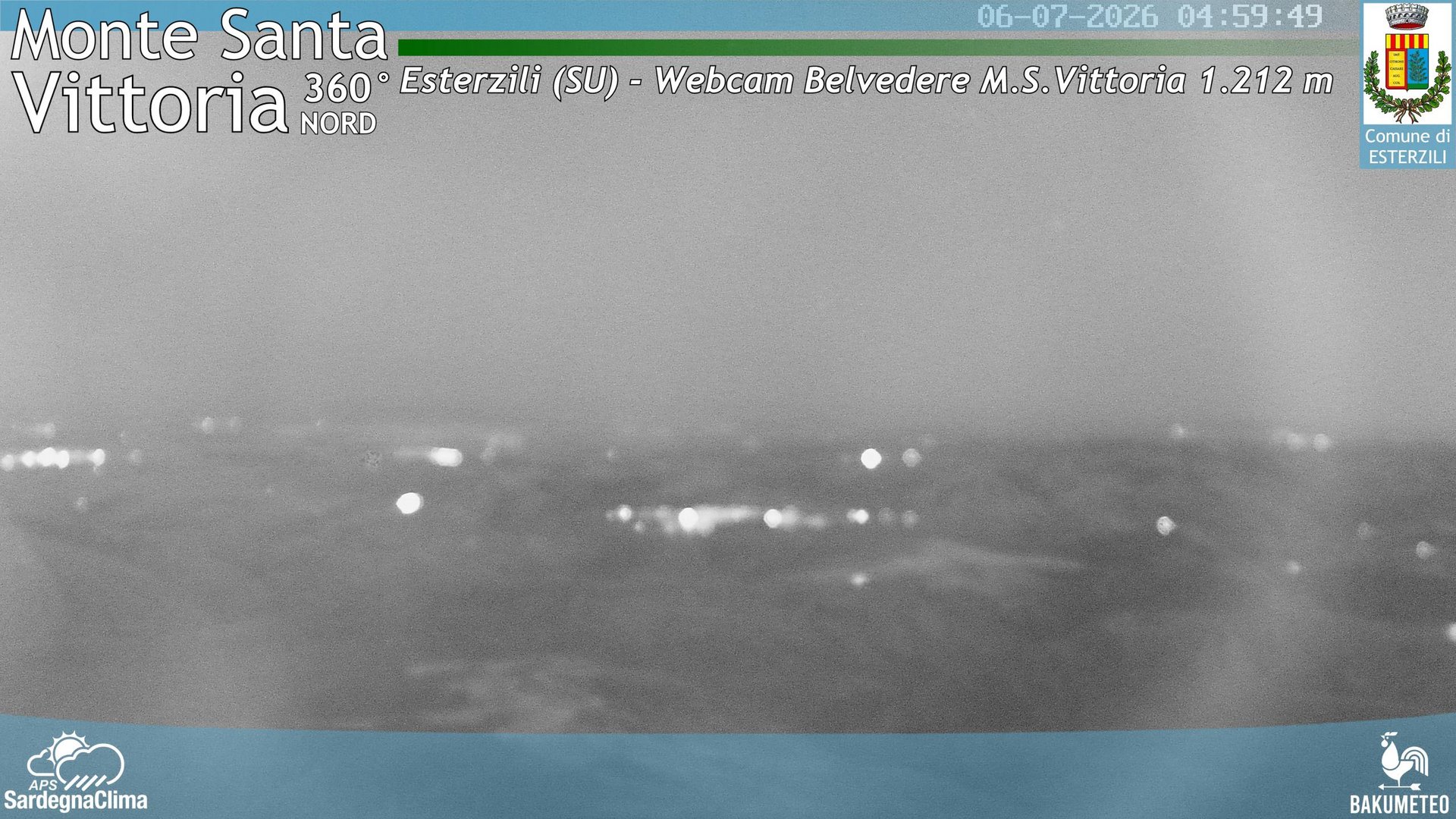 time-lapse frame, Monte Santa Vittoria Nord webcam