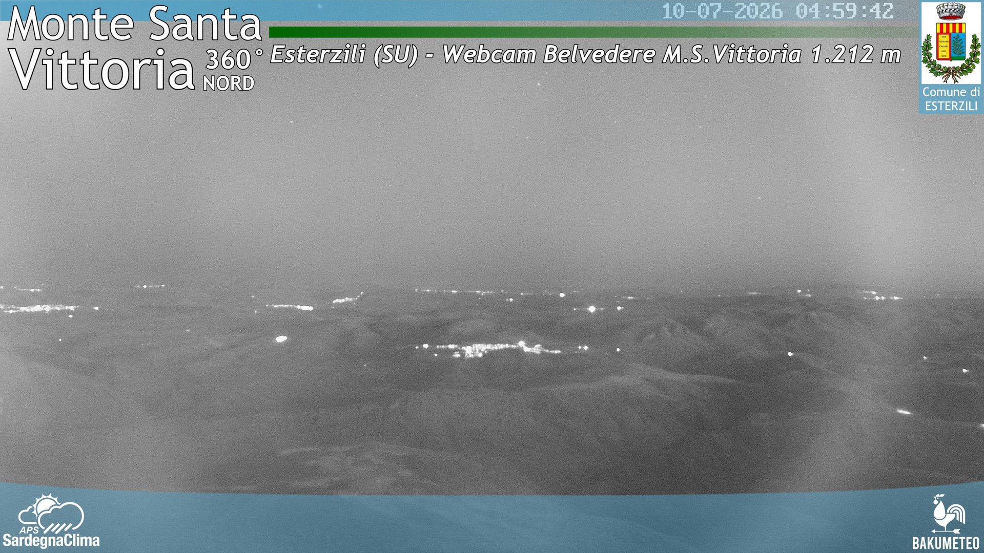 time-lapse frame, Monte Santa Vittoria Nord webcam