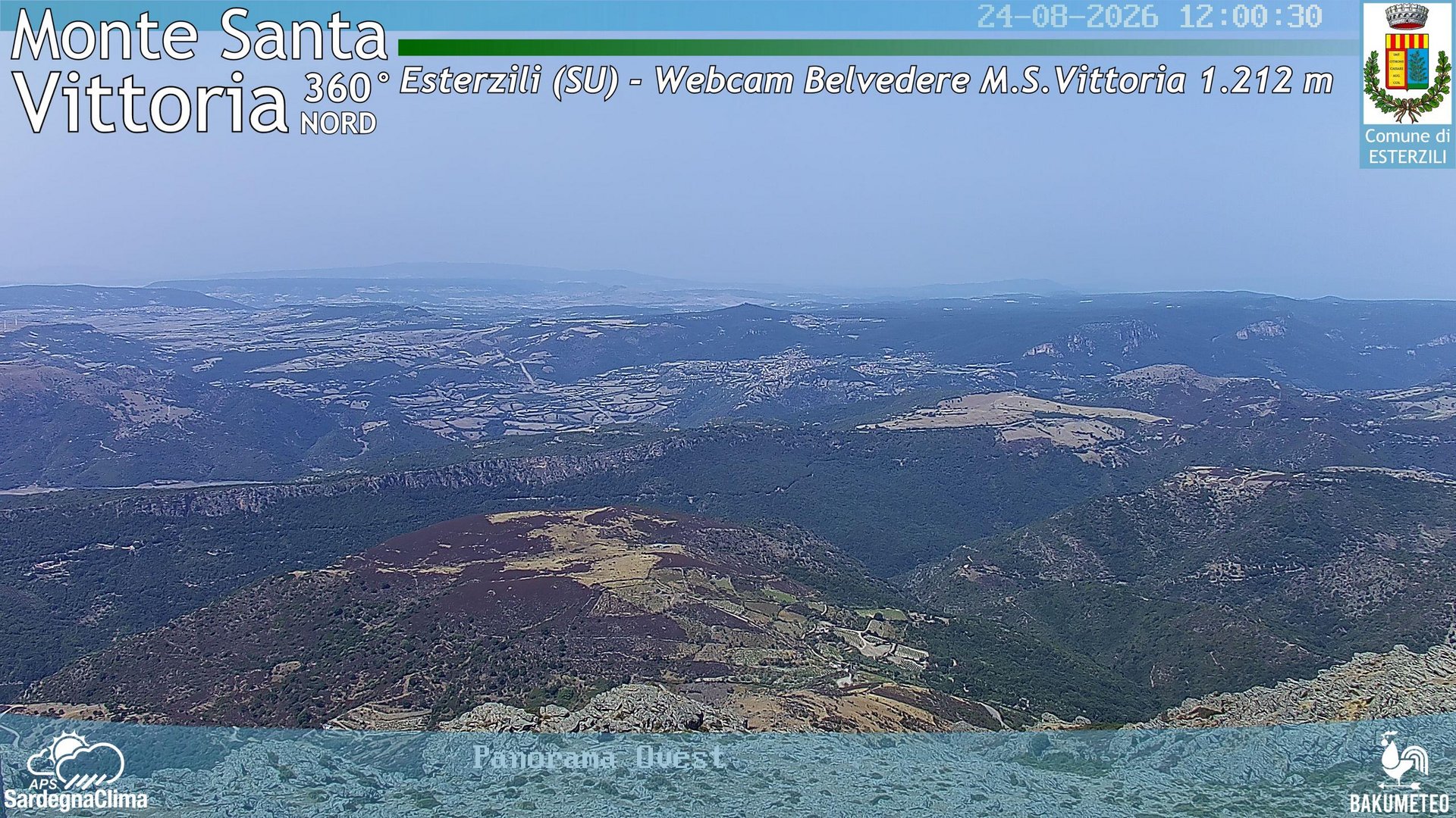 view from Monte Santa Vittoria Nord on 2026-08-24