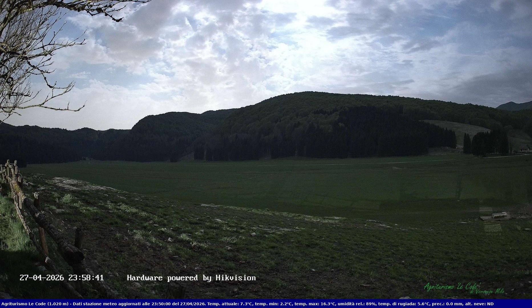 time-lapse frame, Webcam Cansiglio - verso la piana dei "Bech" webcam