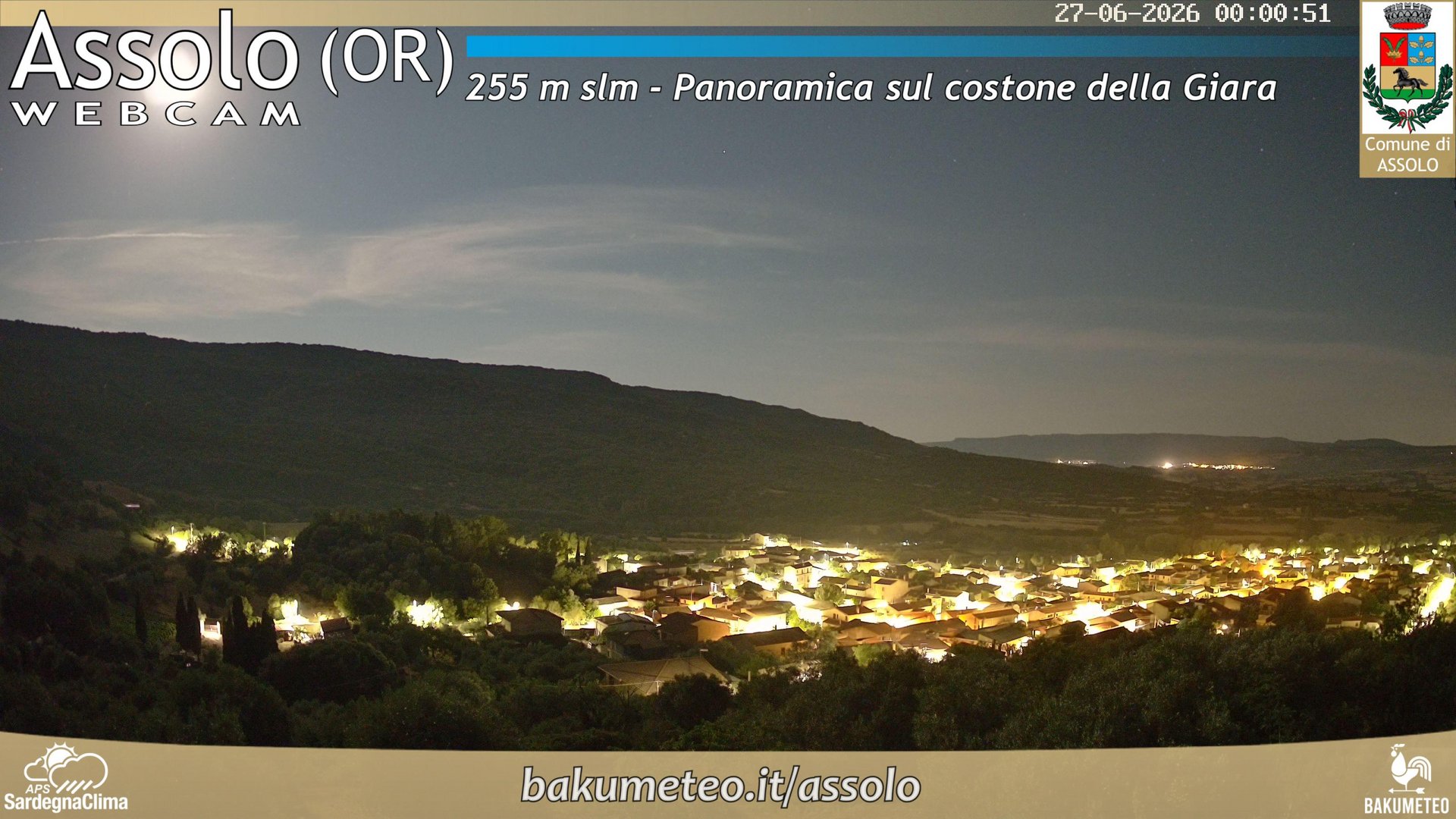 time-lapse frame, Assolo webcam