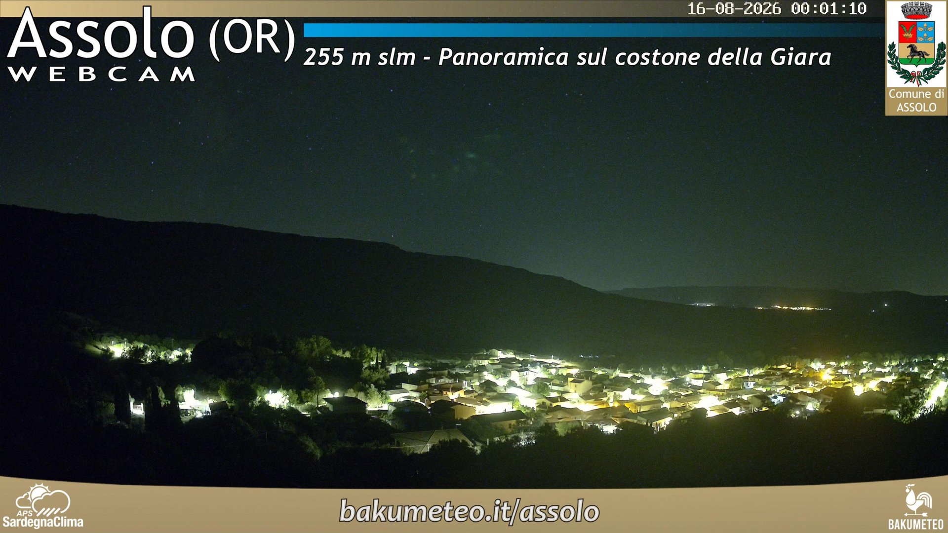 time-lapse frame, Assolo webcam