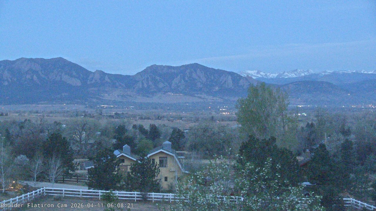 time-lapse frame, Louisville Flatirons time-lapse webcam