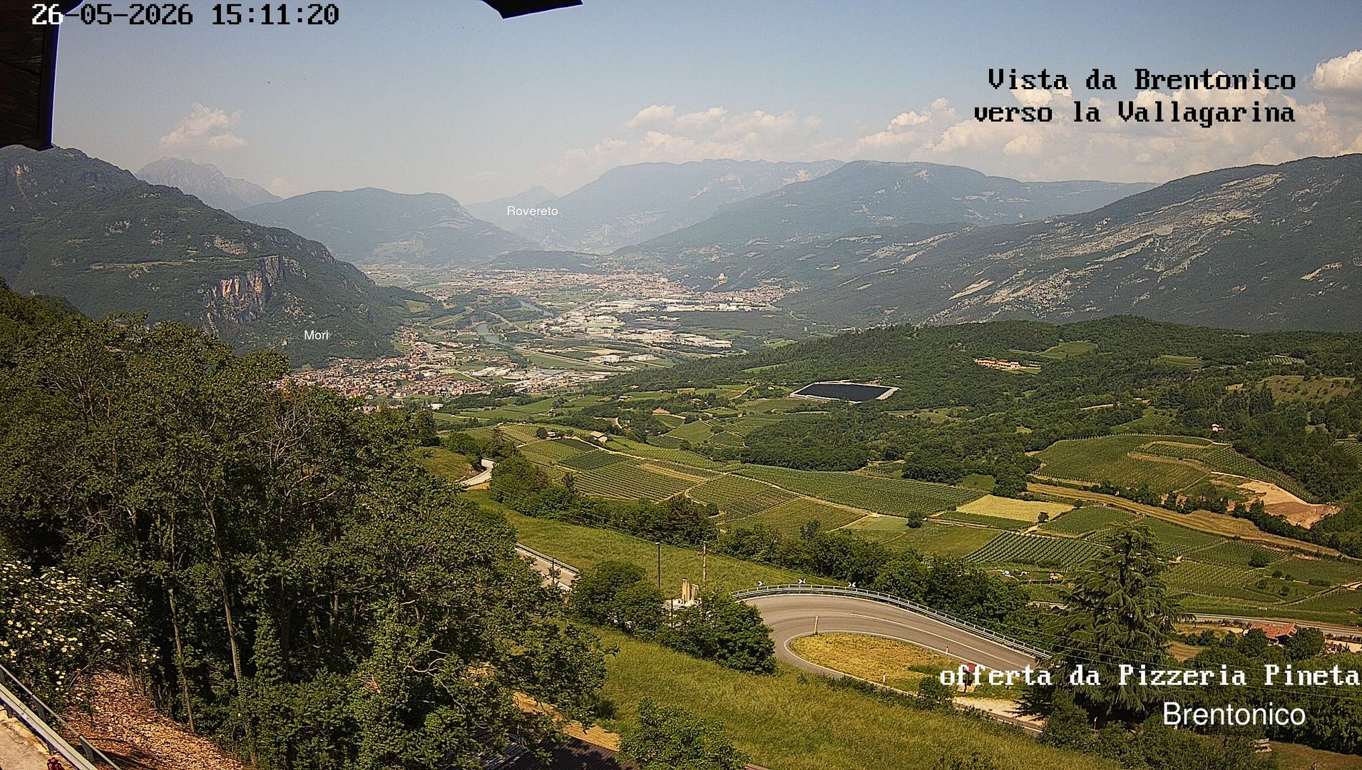 time-lapse frame, Vista Vallagarina da Brentonico webcam