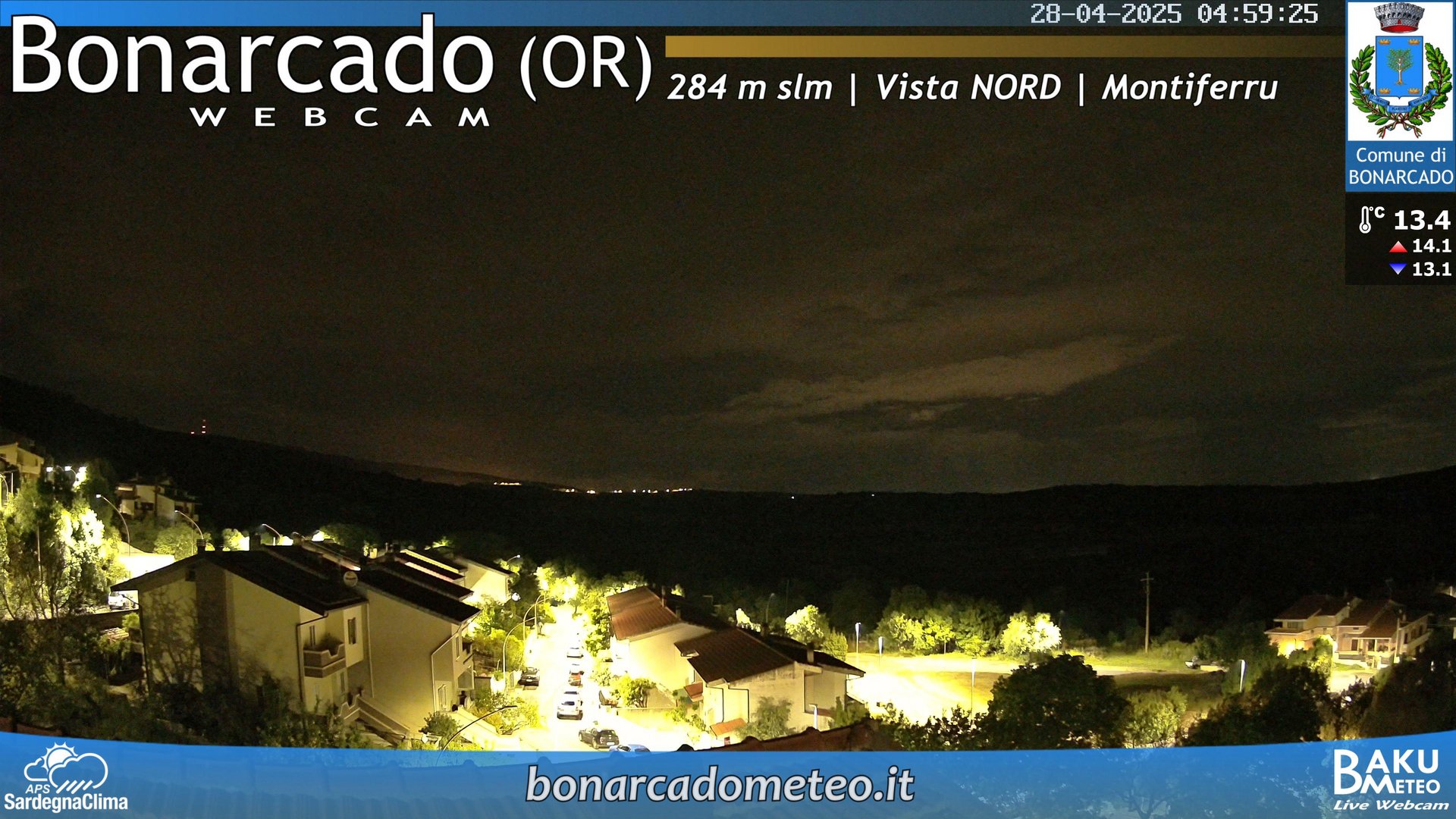 time-lapse frame, Bonarcado NORD webcam