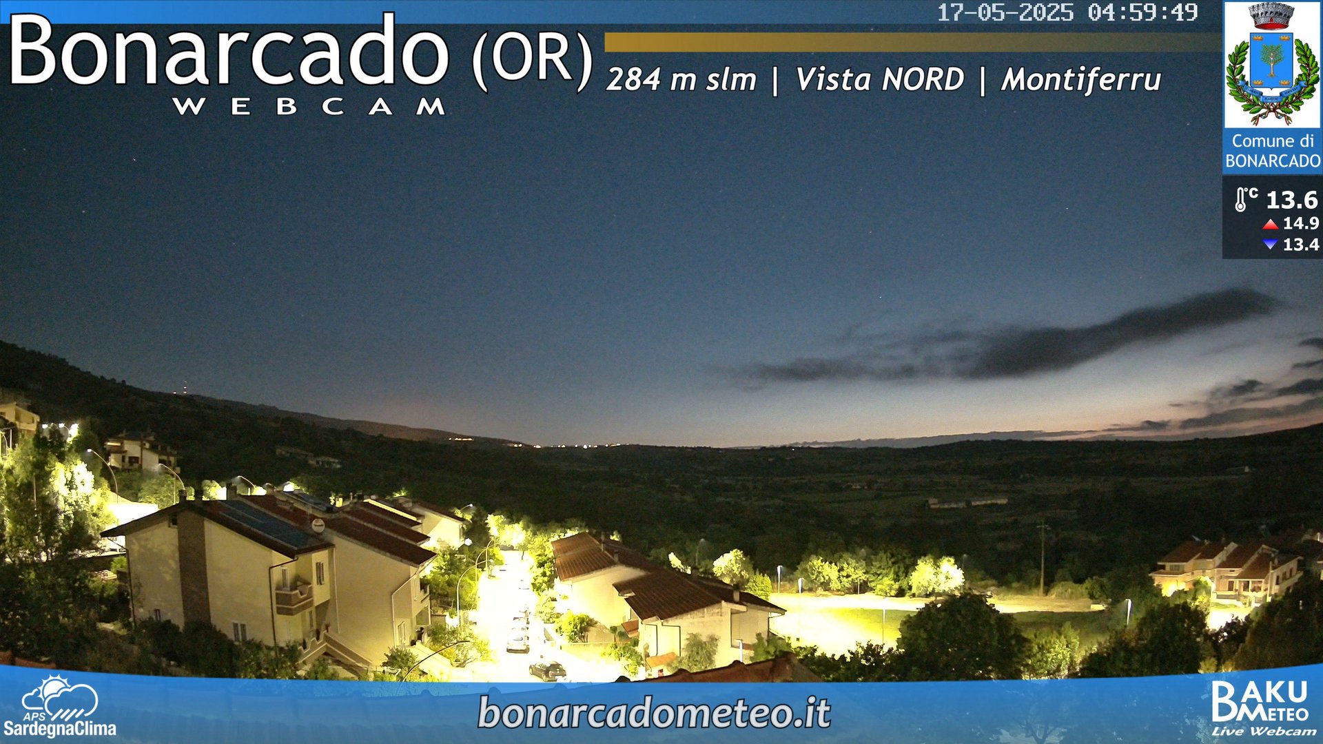 time-lapse frame, Bonarcado NORD webcam