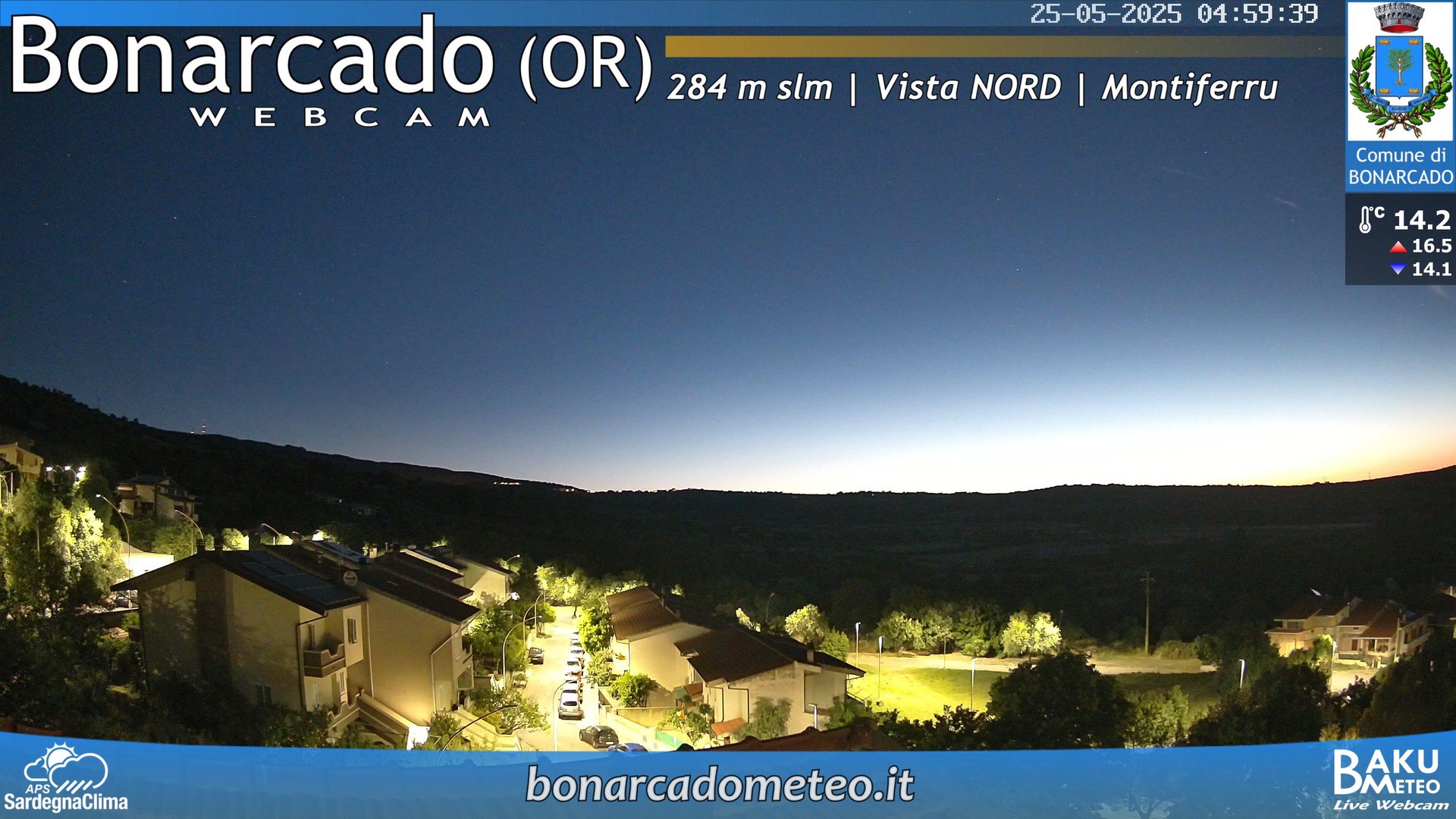 time-lapse frame, Bonarcado NORD webcam