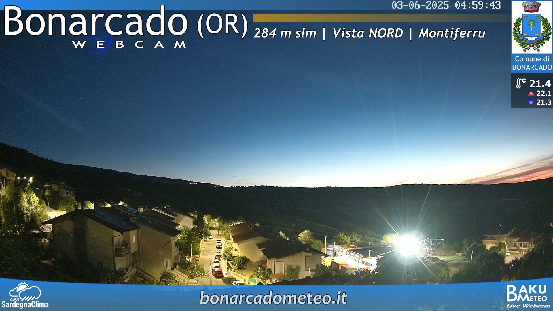 time-lapse frame, Bonarcado NORD webcam