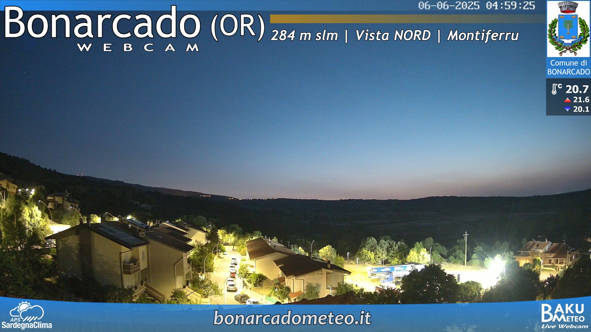 time-lapse frame, Bonarcado NORD webcam