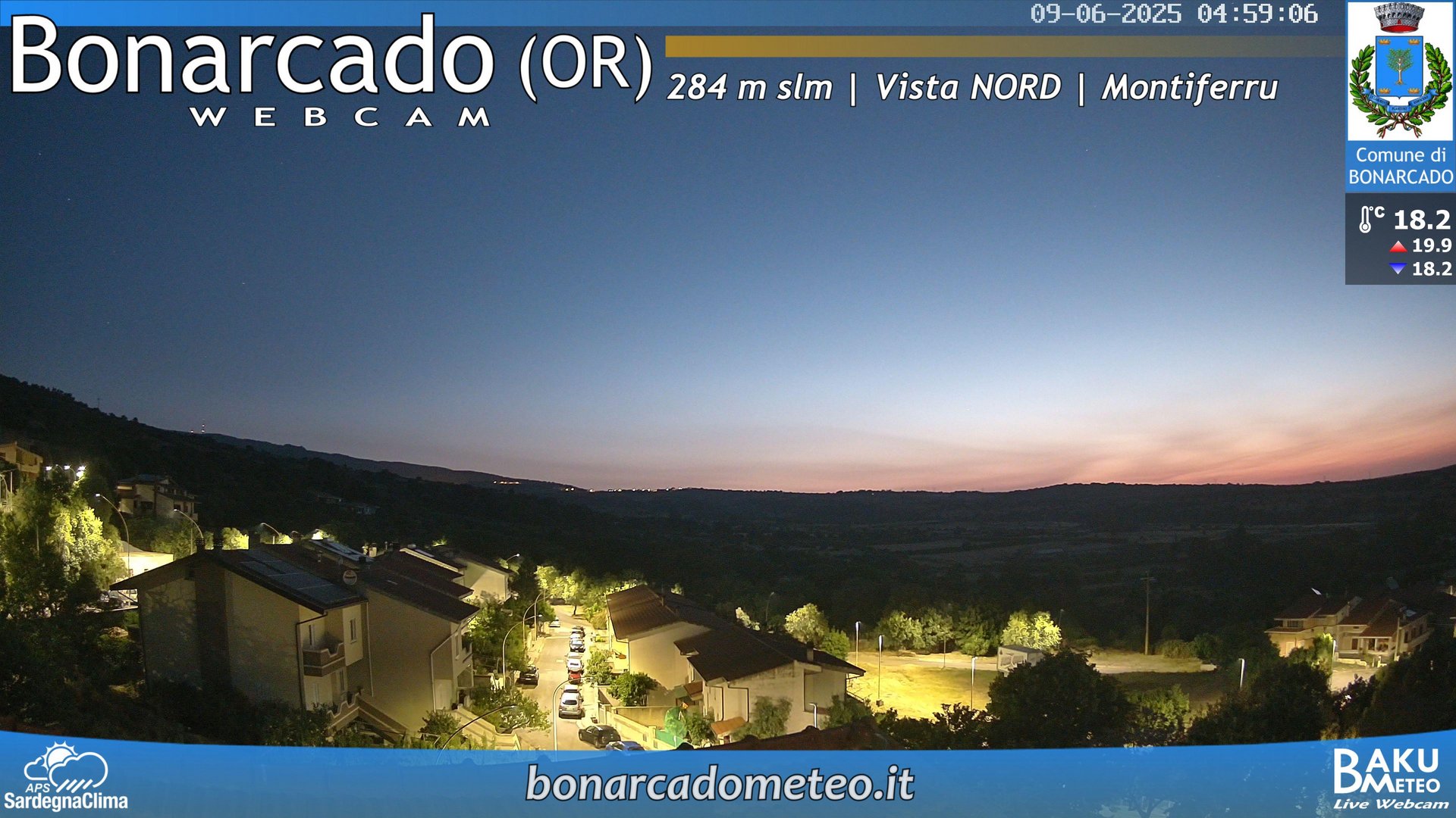 time-lapse frame, Bonarcado NORD webcam