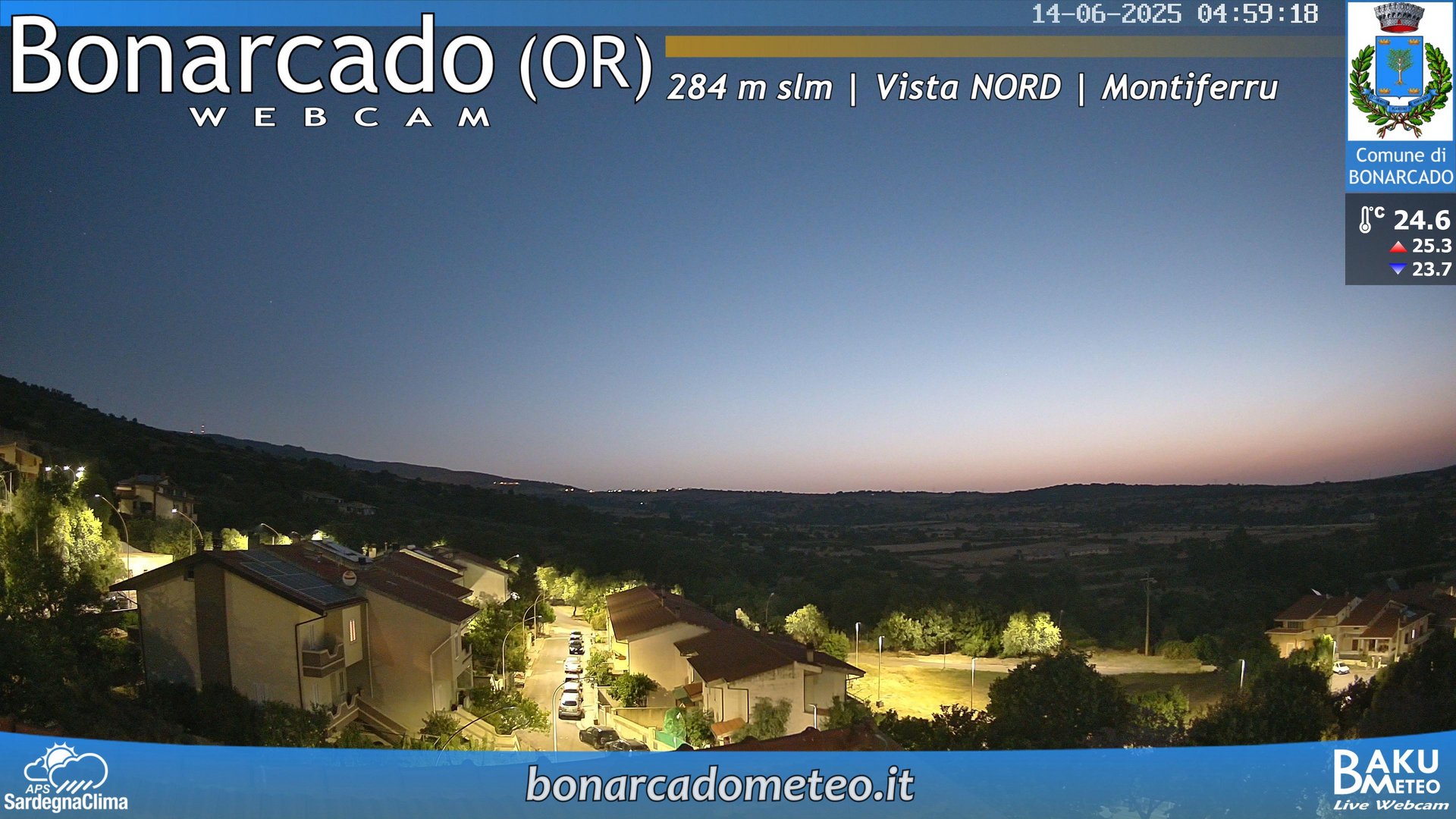 time-lapse frame, Bonarcado NORD webcam