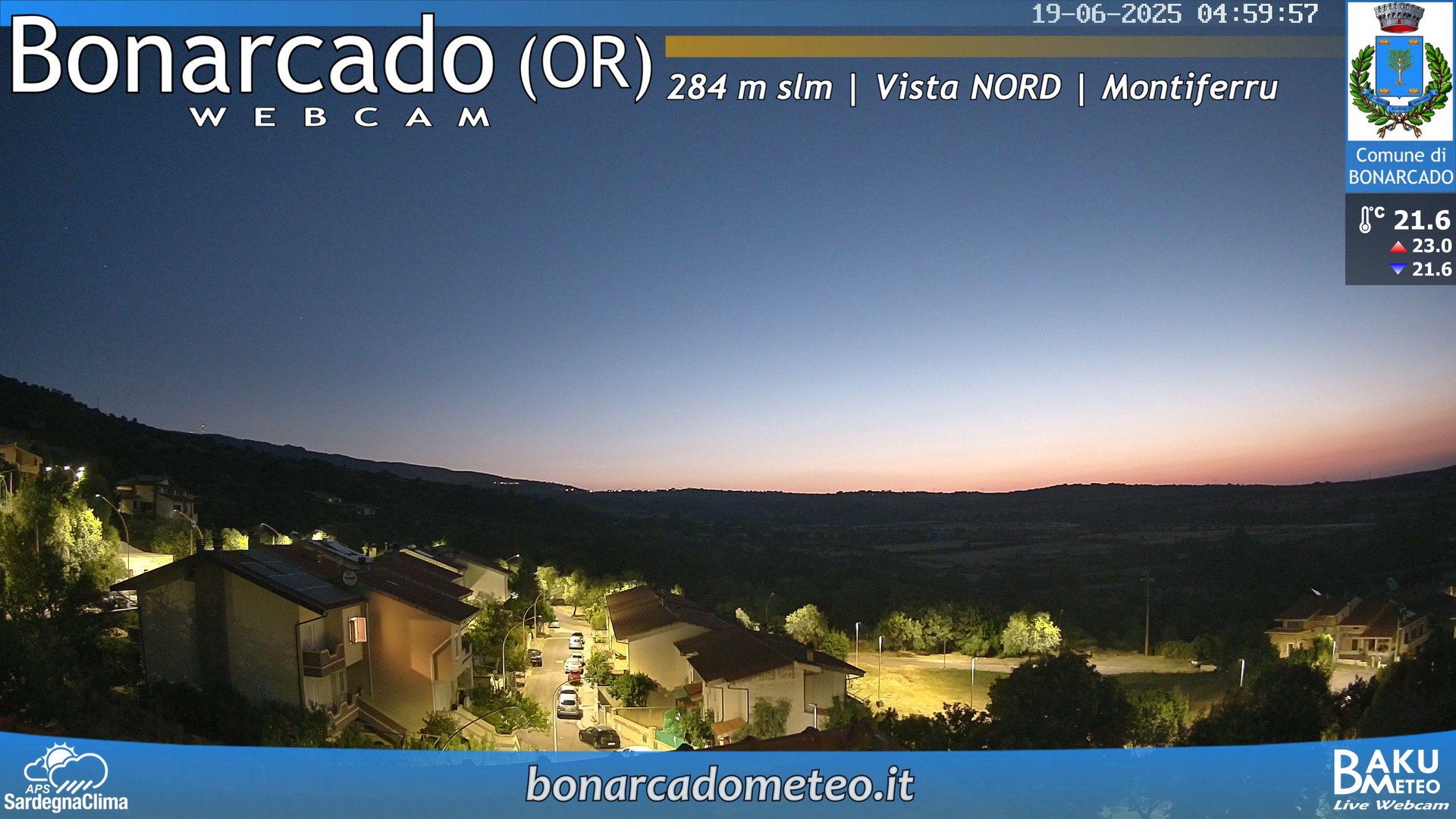 time-lapse frame, Bonarcado NORD webcam