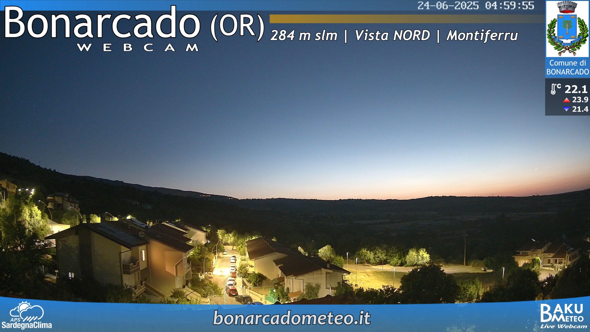 time-lapse frame, Bonarcado NORD webcam