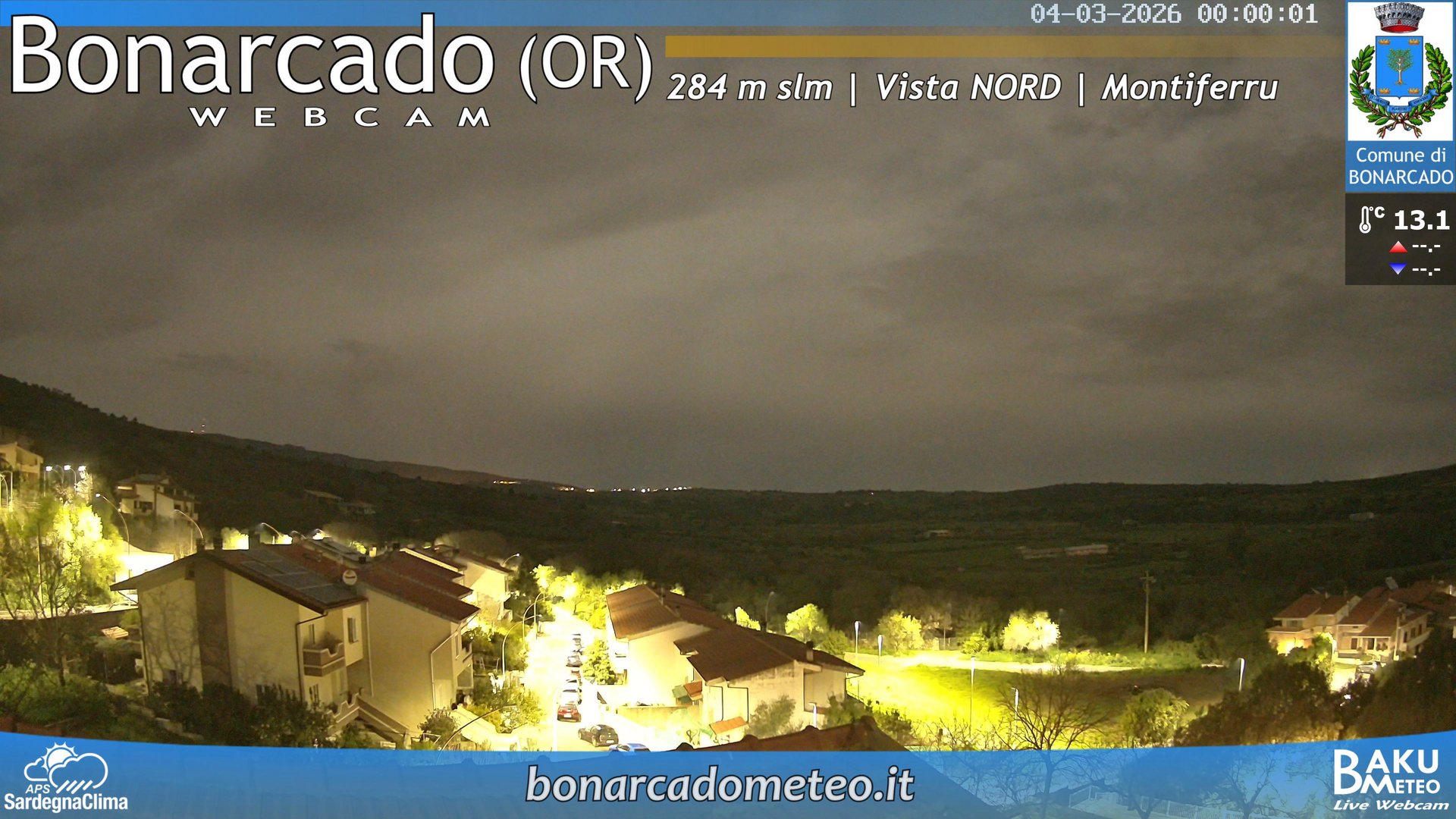 time-lapse frame, Bonarcado NORD webcam