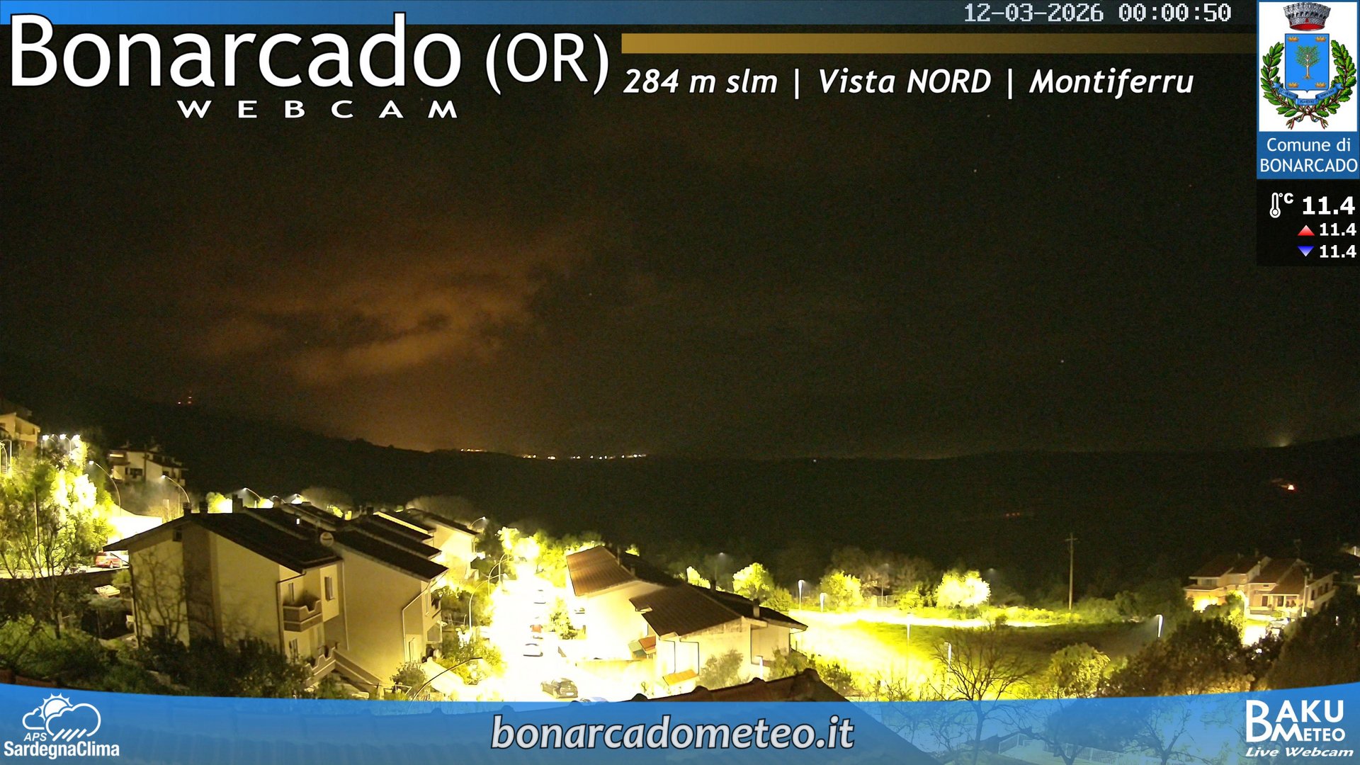 time-lapse frame, Bonarcado NORD webcam