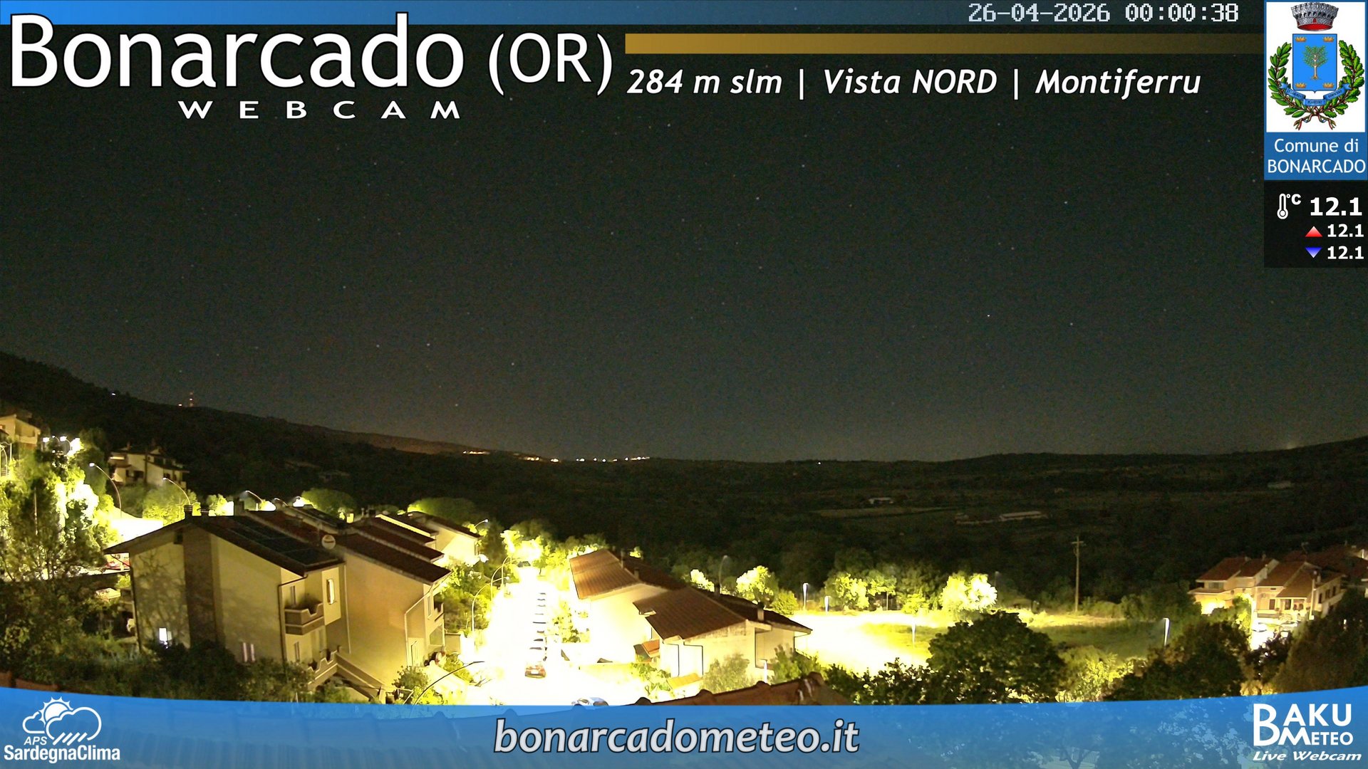 time-lapse frame, Bonarcado NORD webcam