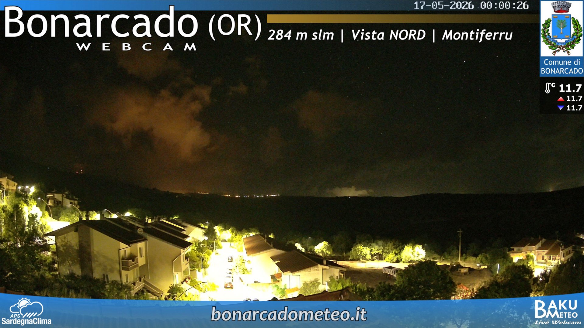 time-lapse frame, Bonarcado NORD webcam