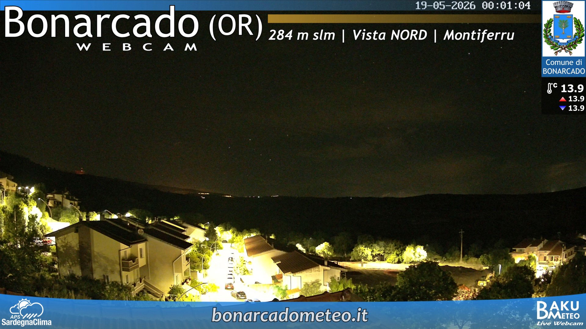 time-lapse frame, Bonarcado NORD webcam