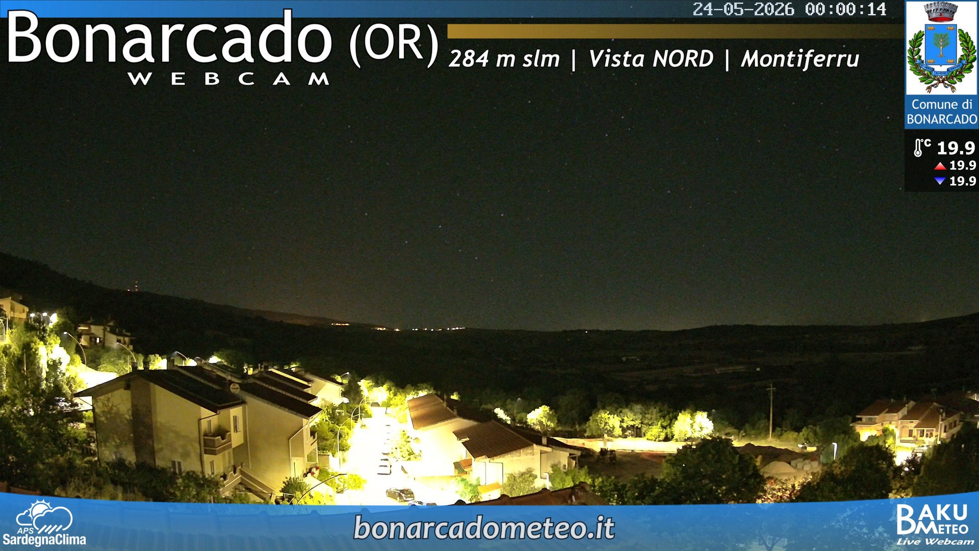 time-lapse frame, Bonarcado NORD webcam
