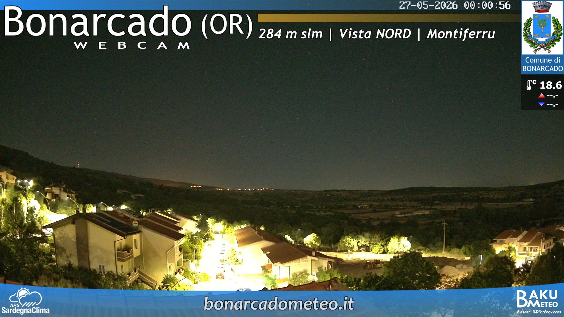 time-lapse frame, Bonarcado NORD webcam