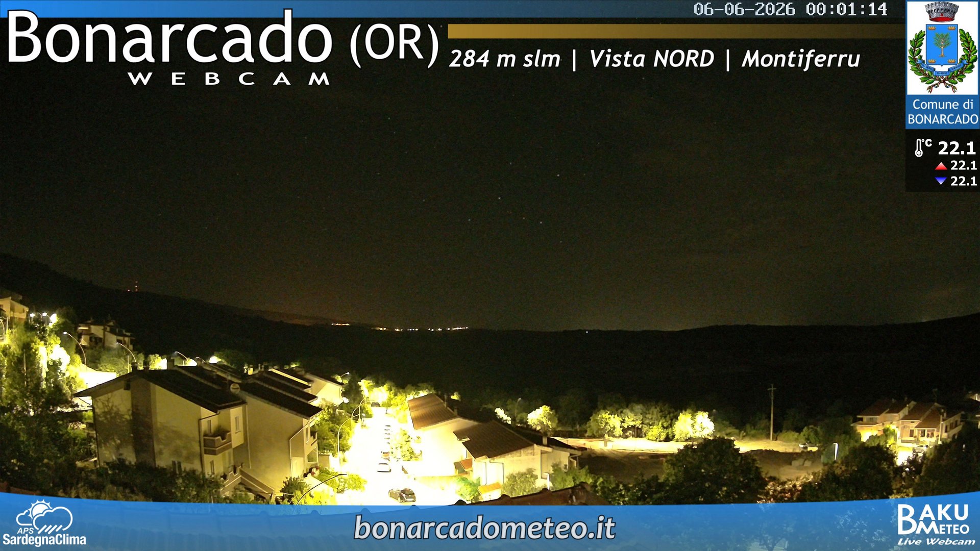 time-lapse frame, Bonarcado NORD webcam