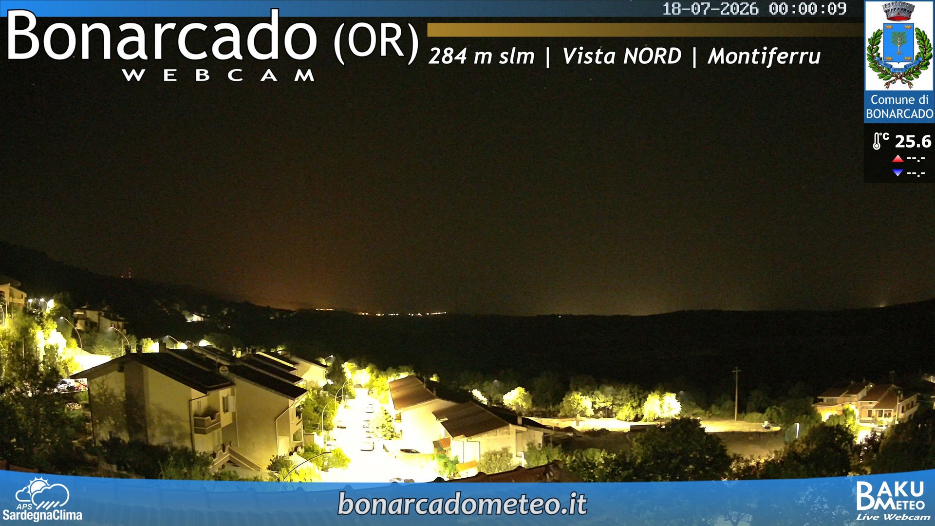 time-lapse frame, Bonarcado NORD webcam