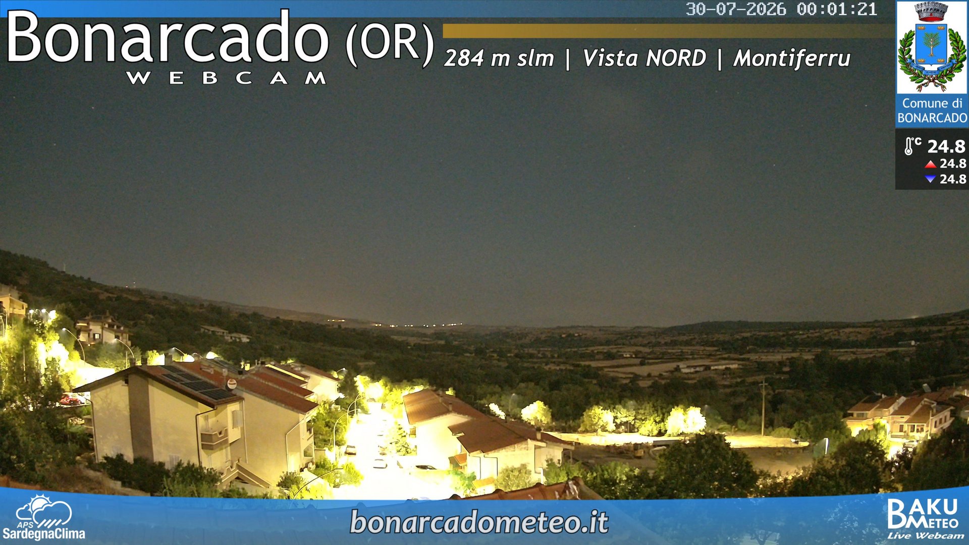 time-lapse frame, Bonarcado NORD webcam