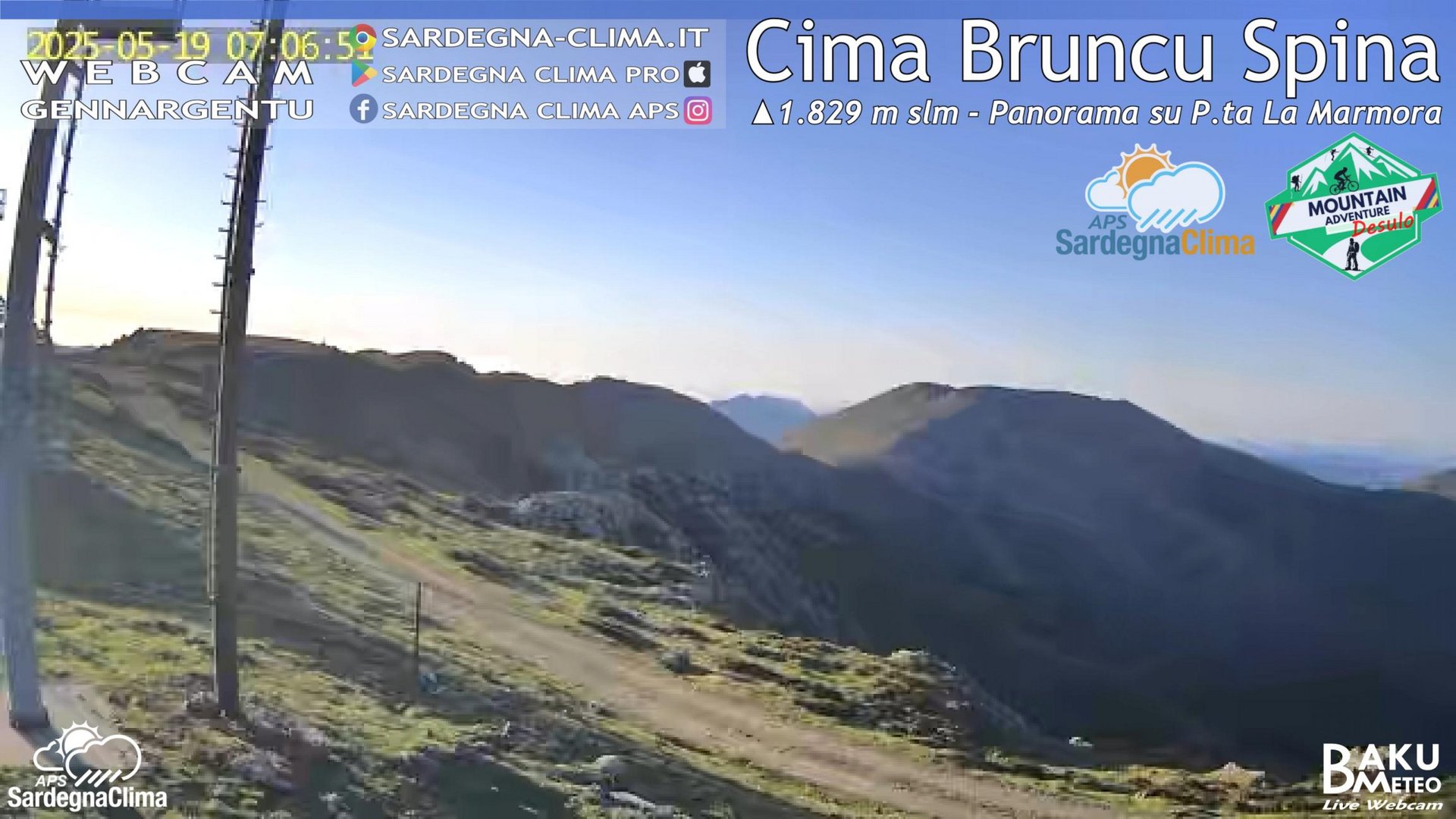 time-lapse frame, Cima Bruncu webcam