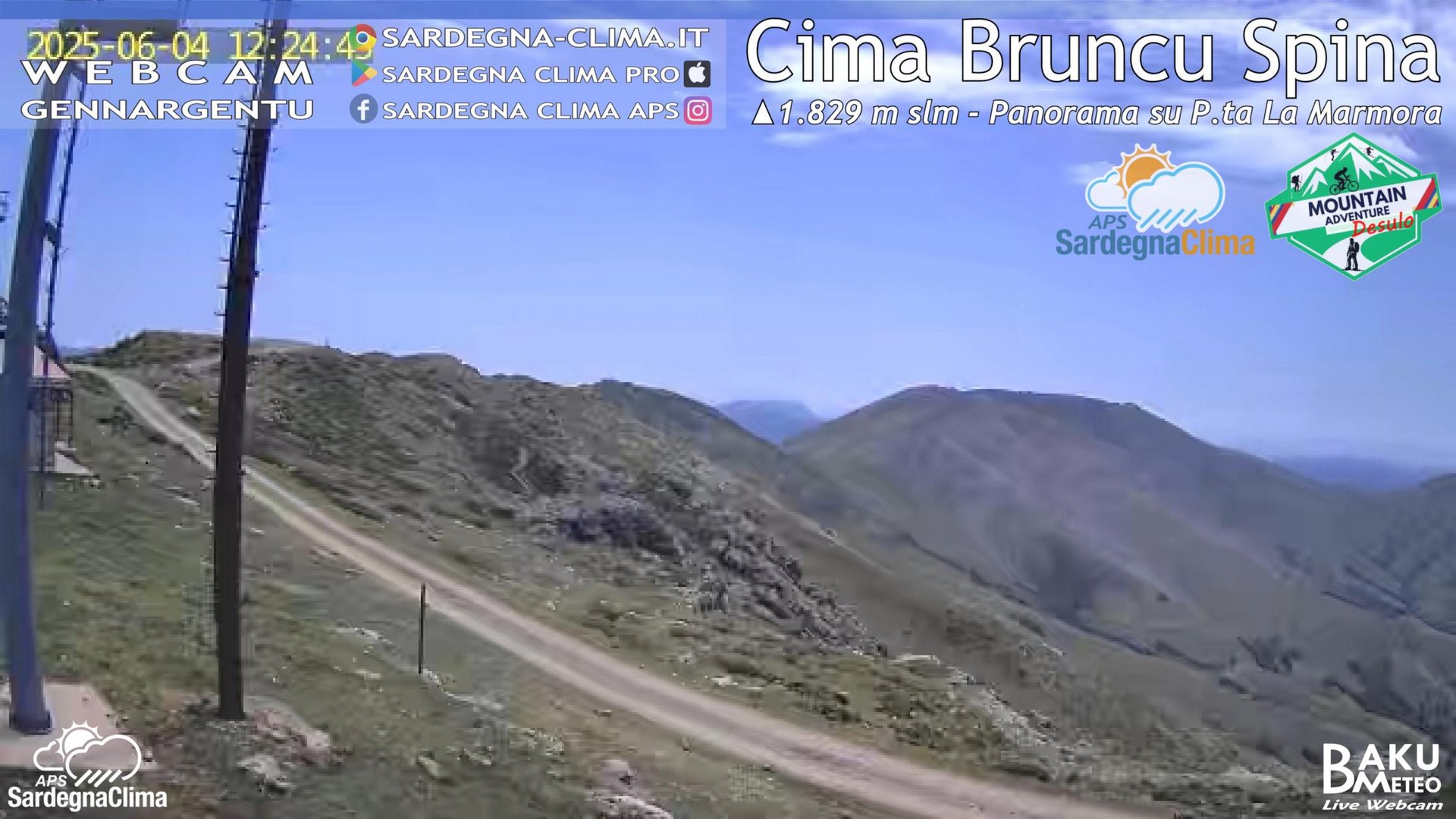 time-lapse frame, Cima Bruncu webcam