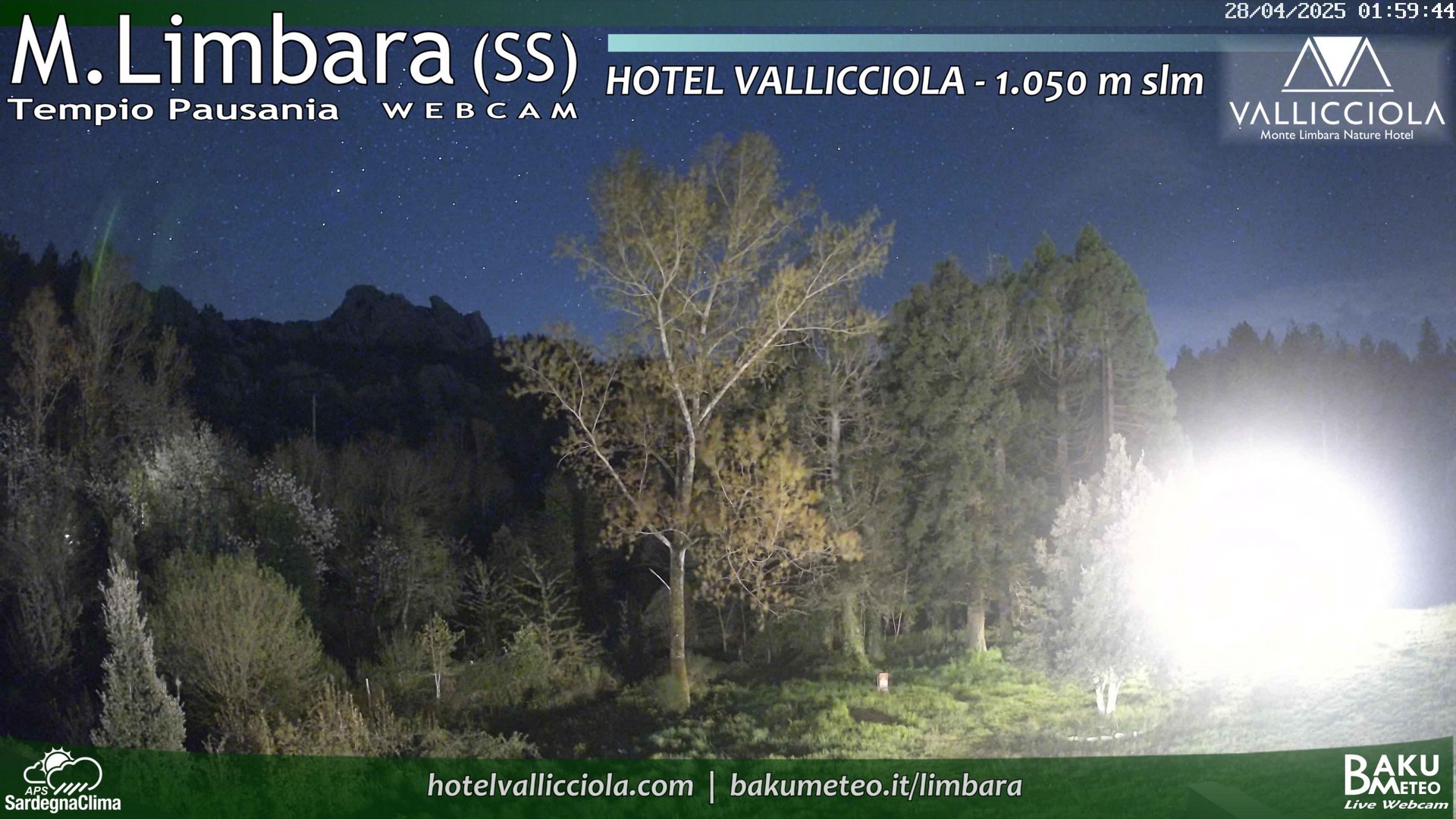 time-lapse frame, Monte Limbara Vallicciola webcam