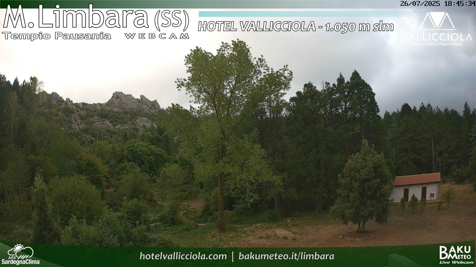 time-lapse frame, Monte Limbara Vallicciola webcam