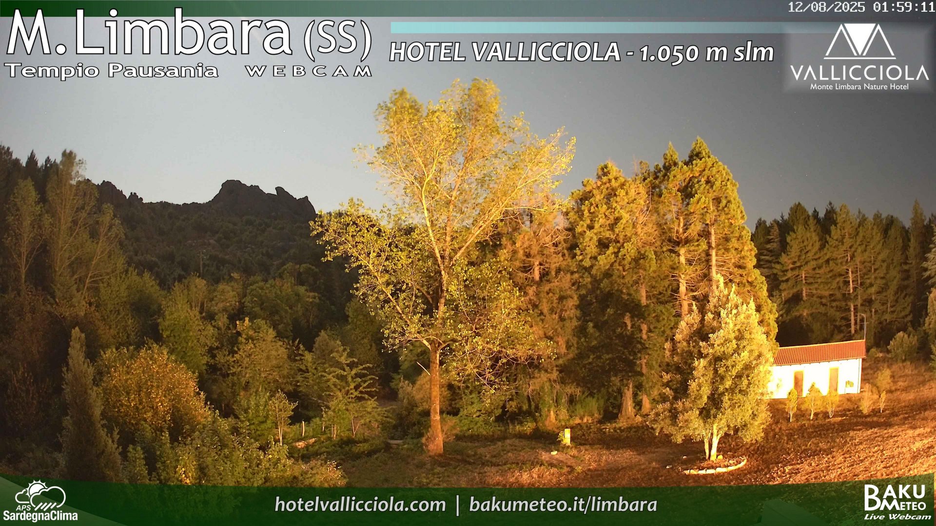 time-lapse frame, Monte Limbara Vallicciola webcam