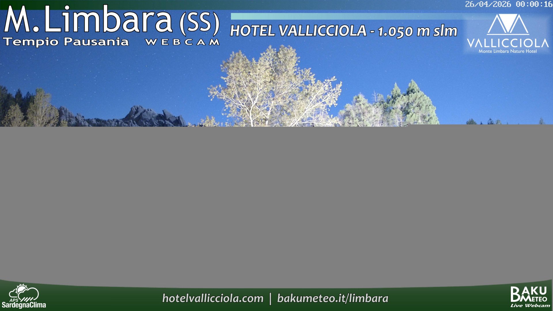 time-lapse frame, Monte Limbara Vallicciola webcam