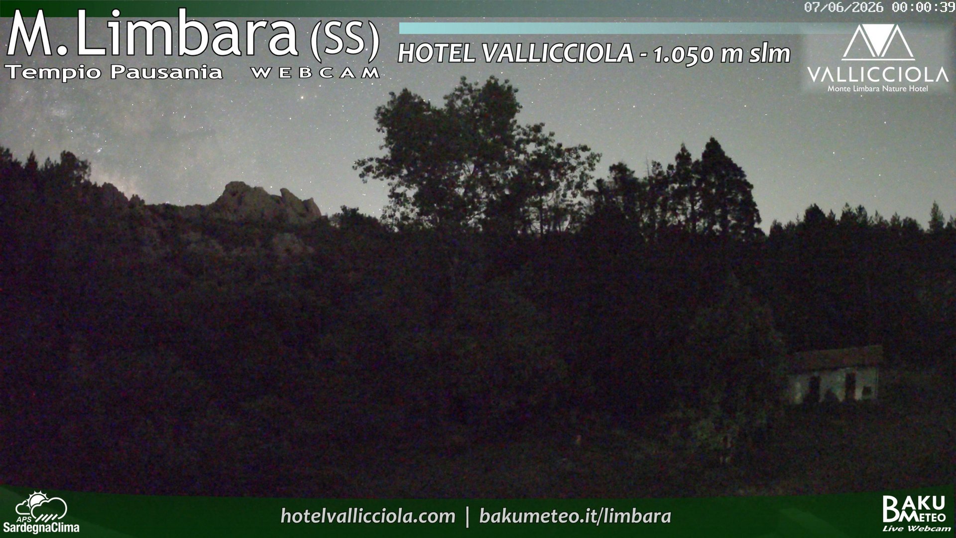time-lapse frame, Monte Limbara Vallicciola webcam