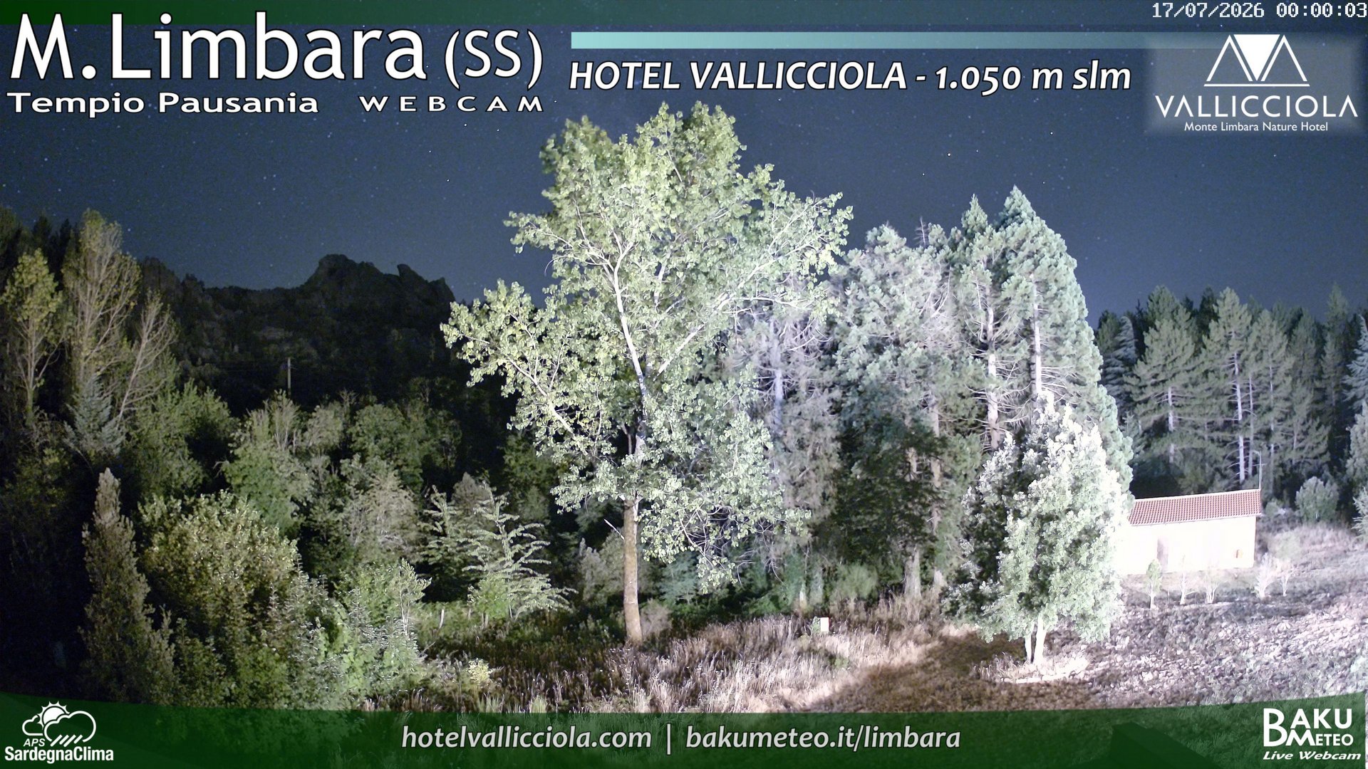 time-lapse frame, Monte Limbara Vallicciola webcam